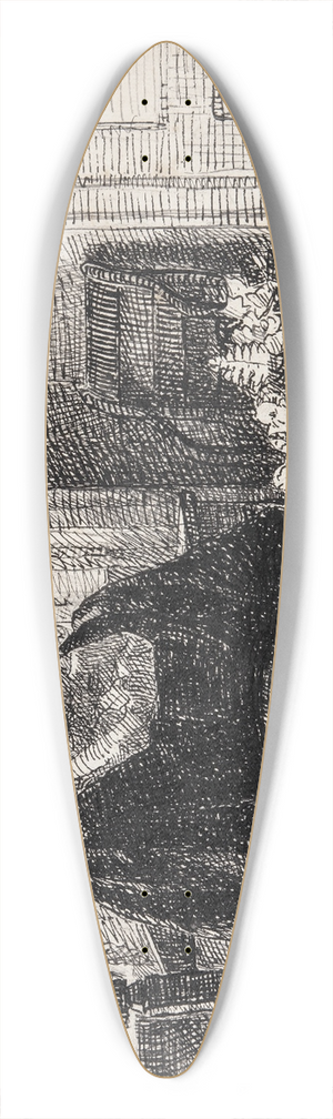Fritz Syberg - Min hustru (fru Anna Syberg) binder krans 39.3 inch art pintail longboard deck Fritz Syberg - Min hustru (fru Anna Syberg) binder krans 39.3 inch art pintail longboard deck