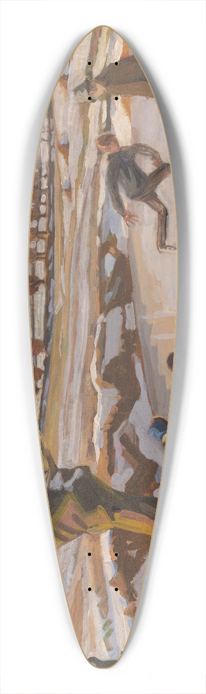 Fritz Syberg - Vinteren er kommet. Landskab med skjtelbere 39.3 inch art pintail longboard deck Fritz Syberg - Vinteren er kommet. Landskab med skjtelbere 39.3 inch art pintail longboard deck