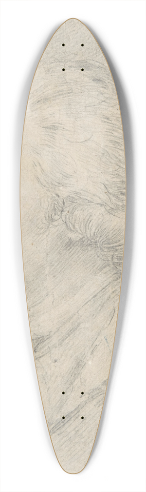 Gabriel de Saint-Aubin - Portrait of a Man 39.3 inch art pintail longboard deck Gabriel de Saint-Aubin - Portrait of a Man 39.3 inch art pintail longboard deck