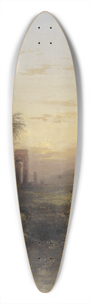 Gabriel Hippolyte Lebas - Sunset in an Oriental Landscape 39.3 inch art pintail longboard deck Gabriel Hippolyte Lebas - Sunset in an Oriental Landscape 39.3 inch art pintail longboard deck
