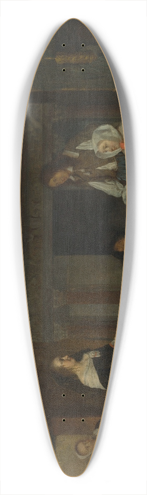 Gabriel Metsu - The Visit to the Nursery 39.3 inch art pintail longboard deck