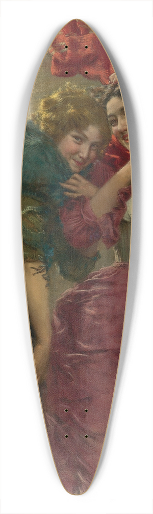 Gaetano Bellei - A Windy Day 39.3 inch art pintail longboard deck
