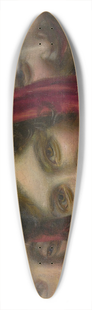 Gaetano Bellei - Three Children 39.3 inch art pintail longboard deck