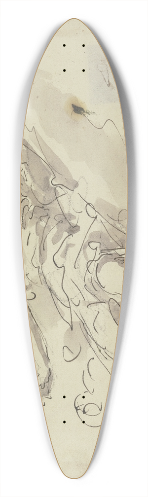 Gaspare Diziani - Angel on a cloud 39.3 inch art pintail longboard deck