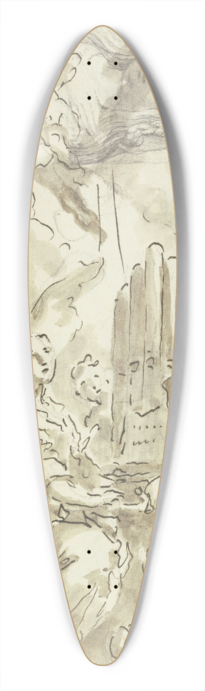 Gaspare Diziani - Die Heilige Ccilia, der Kopf eines Mdchens 39.3 inch art pintail longboard deck