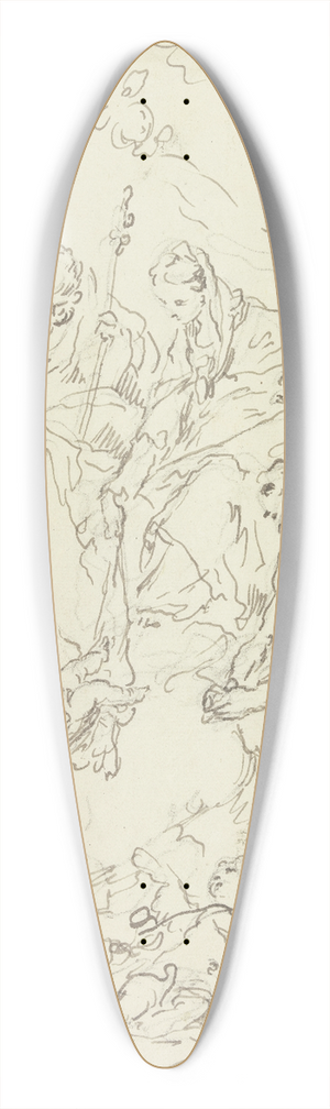 Gaspare Diziani - Madonna mit den Heiligen Joseph, Antonius von Padua und Johannes dem Tufer 39.3 inch art pintail longboard deck