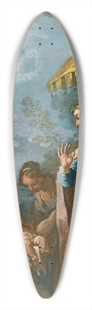 Gaspare Diziani - The Finding Of Moses 39.3 inch art pintail longboard deck