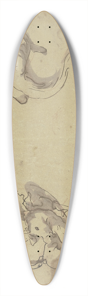 Gaspare Diziani - Zwei Putten mit Fischschwnzen 39.3 inch art pintail longboard deck Gaspare Diziani - Zwei Putten mit Fischschwnzen 39.3 inch art pintail longboard deck