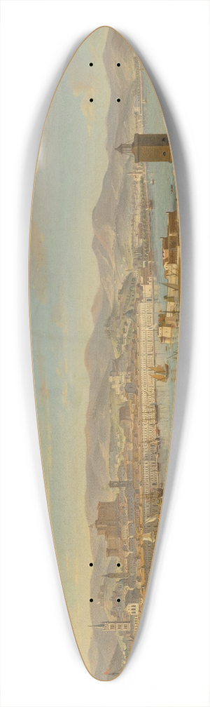 Gaspar Van Wittel - The Port of Messina 39.3 inch art pintail longboard deck Gaspar Van Wittel - The Port of Messina 39.3 inch art pintail longboard deck