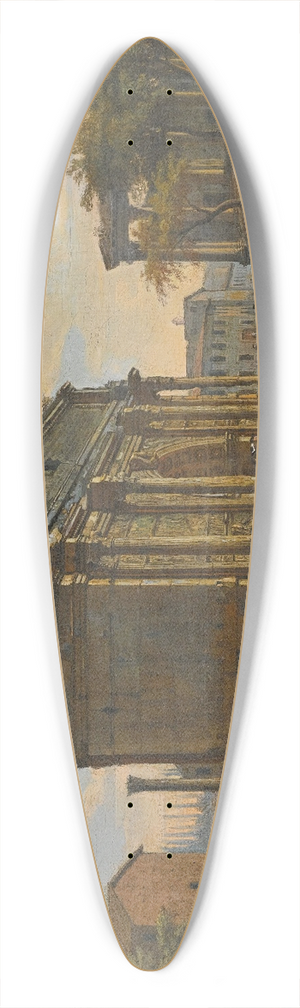 Gaspar Van Wittel - View Of The Campo Vaccino With The Arch Of Septimius Severus 39.3 inch art pintail longboard deck Gaspar Van Wittel - View Of The Campo Vaccino With The Arch Of Septimius Severus 39.3 inch art pintail longboard deck
