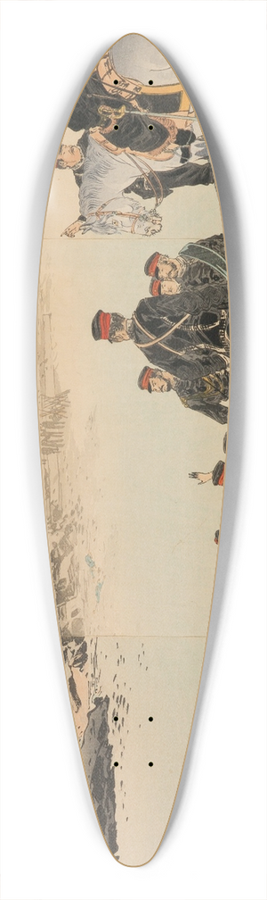 gata Gekk - The Campaign at Tianzhuangtai; A Meeting of Eleven Generals 39.3 inch art pintail longboard deck