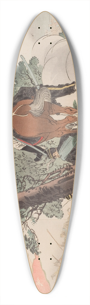 gata Gekk - The Fall of Magong Fortress; Major Iwamoto Gazes from a Distance 39.3 inch art pintail longboard deck