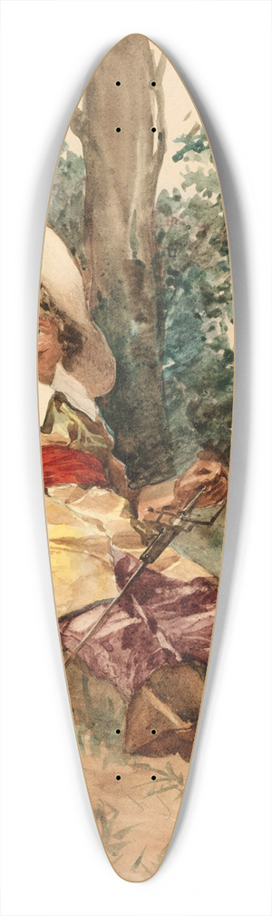 G. Camfri - Resting Musketeer 39.3 inch art pintail longboard deck