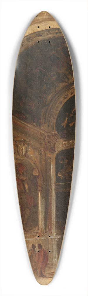 Genaro Prez Villaamil - Interior de iglesia 39.3 inch art pintail longboard deck