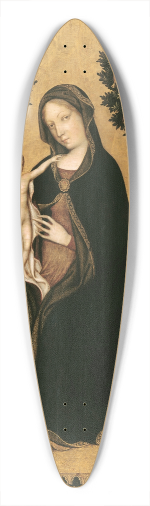 Gentile da Fabriano - Mary Enthroned with the Child, Saints and a Donor 39.3 inch art pintail longboard deck