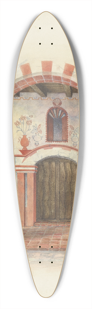 Geoffrey Holt and Harry Mann Waddell - Restoration Drawing  Main Doorway & Arch to Mission House 39.3 inch art pintail longboard deck