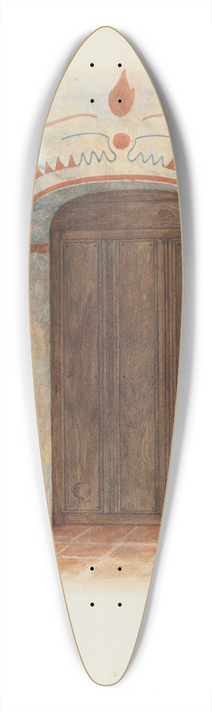 Geoffrey Holt and Harry Mann Waddell - Restoration Drawing Wall Painting and Door, Facade Mission House 39.3 inch art pintail longboard deck