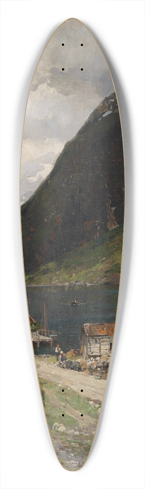 Georg Anton Rasmussen - Fjordlandschaft 39.3 inch art pintail longboard deck