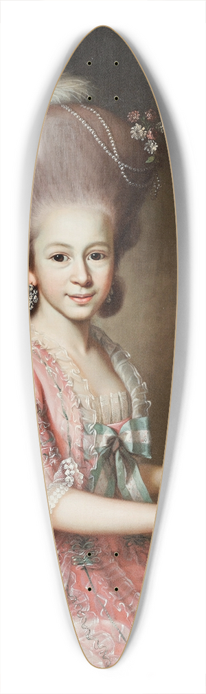 Georg Anton Urlaub - Portrait Of A Young Lady At The Clavichord, Said To Be Henriette Haussmann 39.3 inch art pintail longboard deck