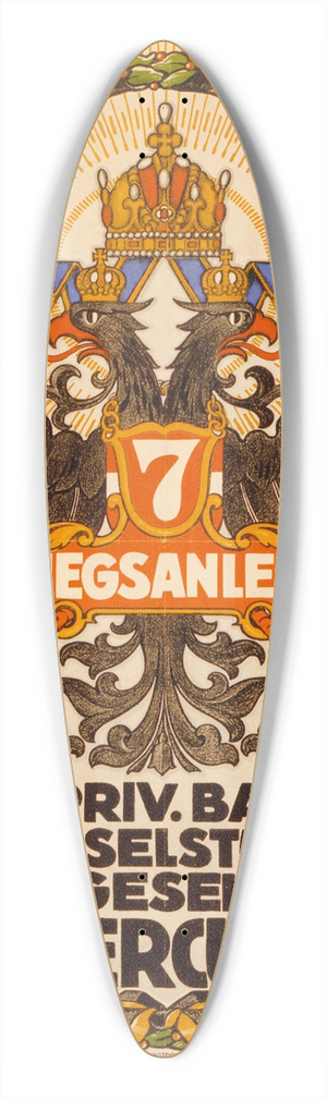 Georg Berger - Jeder zeichne 7. Kriegsanleihe 39.3 inch art pintail longboard deck