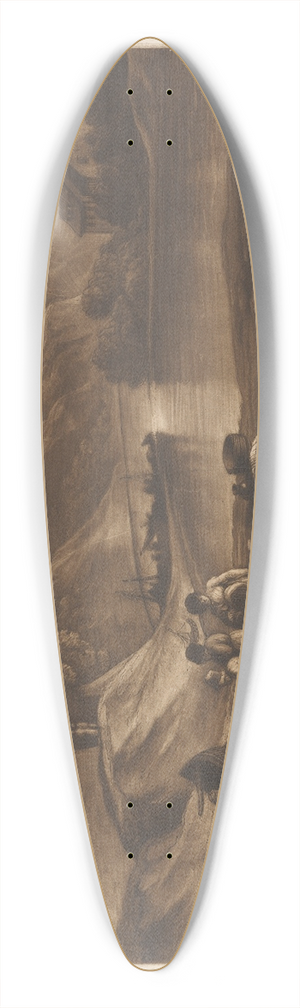 George Arnald - Meuse and Sambre, from the Gate of the Sambre 39.3 inch art pintail longboard deck
