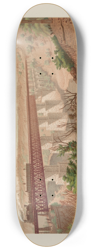 Casimiro Castro - Puente de la Soledad; Tomado desde el Hospital, plate 3 8.25 inch art skate deck
