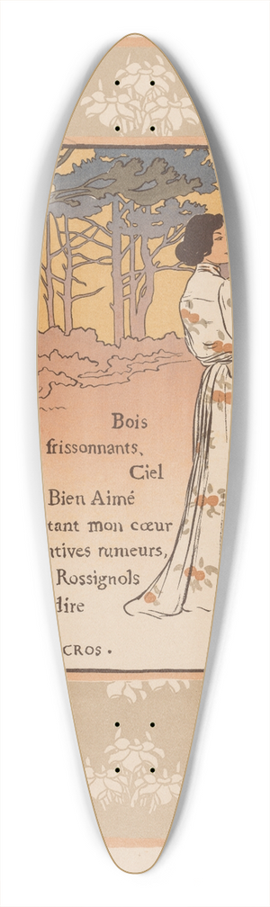 George Auriol - Trembling Woods 39.3 inch art pintail longboard deck