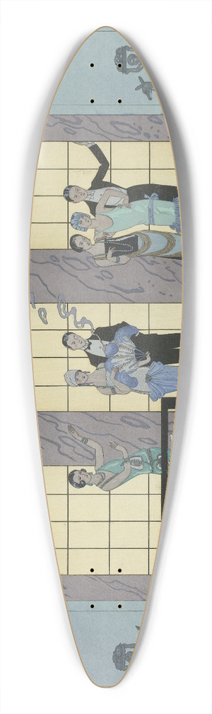 George Barbier - Au Revoir 39.3 inch art pintail longboard deck