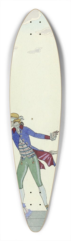 George Barbier - Falbalas et fanfreluches, Colin-Maillard 39.3 inch art pintail longboard deck