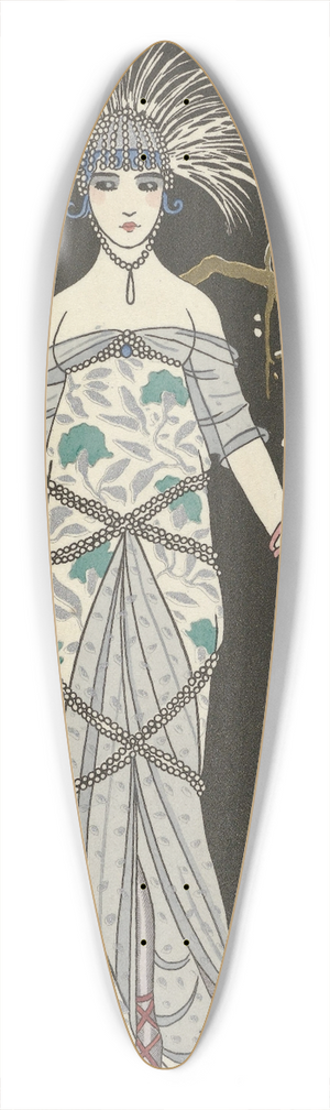 George Barbier - Grande robe du soir 39.3 inch art pintail longboard deck
