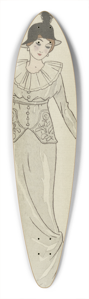 George Barbier - Journal des Dames et des Modes, 1912, Costumes Parisiens, no. 8 39.3 inch art pintail longboard deck