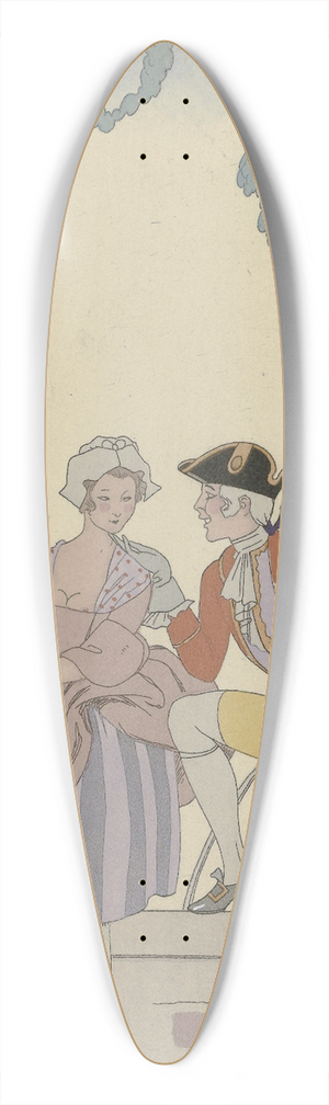 George Barbier - La Cruche caffe 39.3 inch art pintail longboard deck
