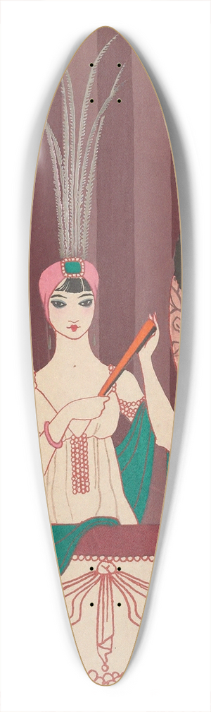 George Barbier - La Loge 39.3 inch art pintail longboard deck