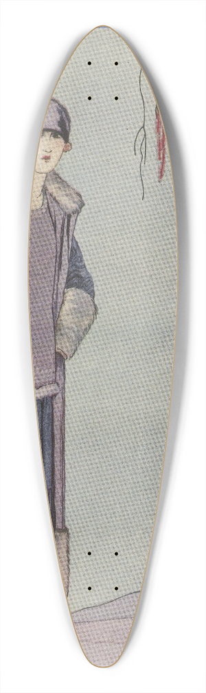 George Barbier - Le Belvdre ; Robe-Manteau, de Worth 39.3 inch art pintail longboard deck