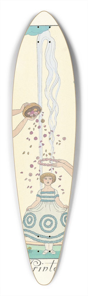 George Barbier - Le Printemps (Spring) 39.3 inch art pintail longboard deck