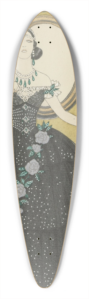George Barbier - Mme Ida Rubinstein dans La Dame aux Camlias 39.3 inch art pintail longboard deck