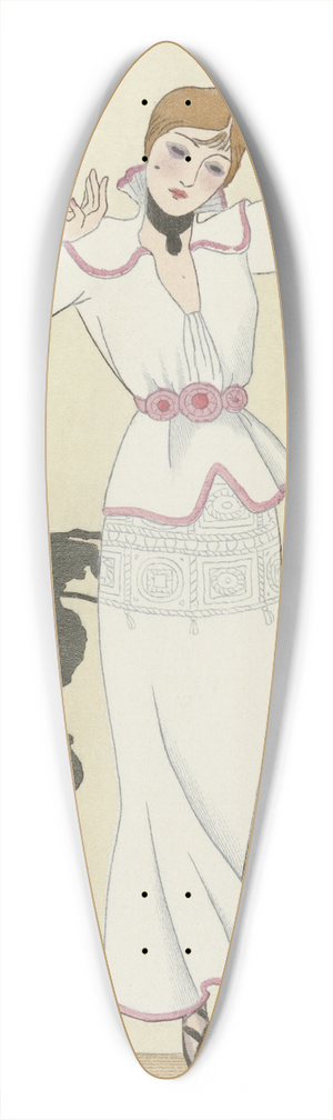 George Barbier - Robe de drap blanc 39.3 inch art pintail longboard deck