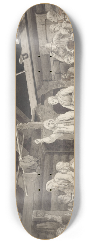 Adolph Tidemand - Sndagskveld i en rkstue 8.25 inch art skate deck