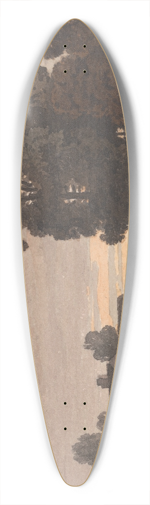 George Barret Jr. - The Pool at Evening 39.3 inch art pintail longboard deck