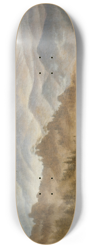 Caspar David Friedrich - Mountains in the Rising Fog 8.25 inch art skate deck