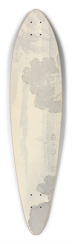 George Bulteel Fisher - View of St. Pauls from Greenwich 39.3 inch art pintail longboard deck