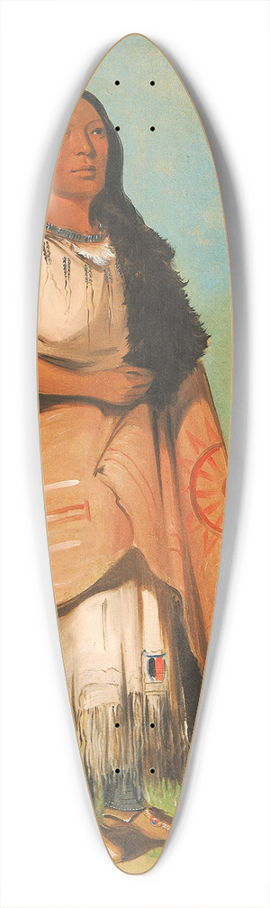 George Catlin - Ah-Kay-Ee-Pix-En, Woman Who Strikes Many 39.3 inch art pintail longboard deck