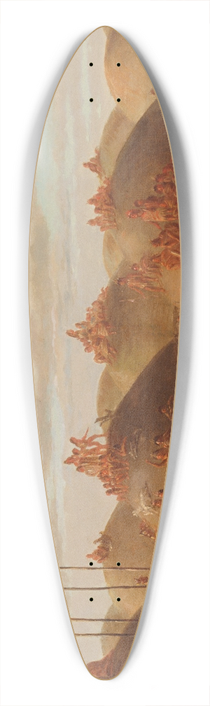 George Catlin - Bull Dance, Mandan O-Kee-Pa Ceremony 39.3 inch art pintail longboard deck