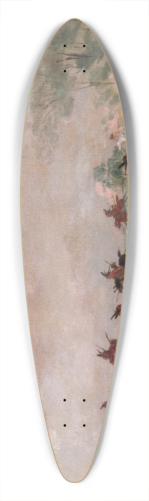 George Catlin - Comanche War Party, Mounted On Wild Horses 39.3 inch art pintail longboard deck