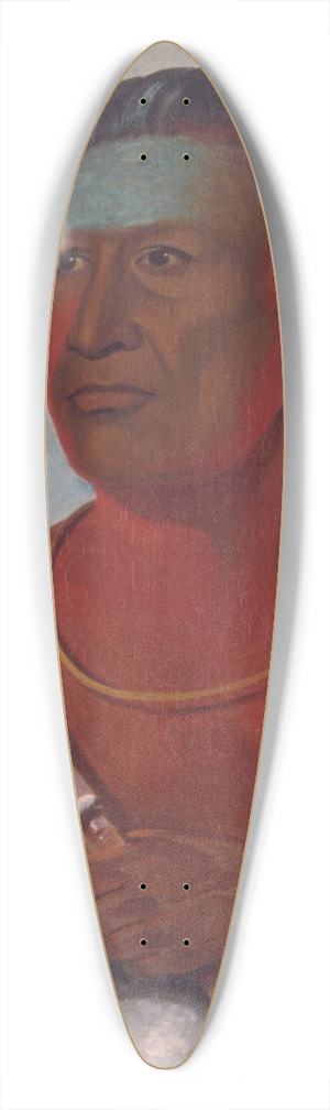 George Catlin - Nh-Pope, Soup, Adviser To Black Hawk 39.3 inch art pintail longboard deck George Catlin - Nh-Pope, Soup, Adviser To Black Hawk 39.3 inch art pintail longboard deck