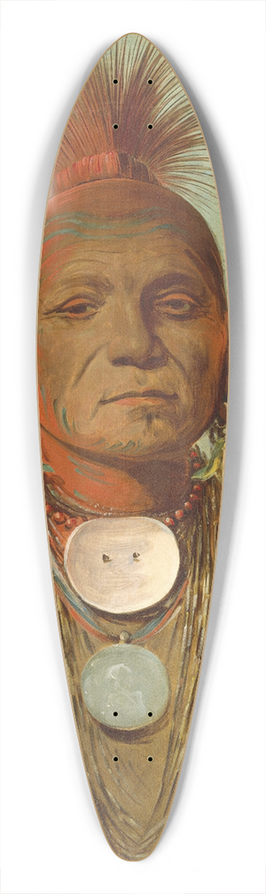 George Catlin - See-non-ty-a, an Iowa Medicine Man 39.3 inch art pintail longboard deck