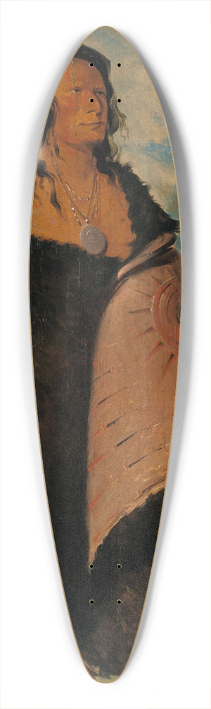 George Catlin - Shoo-De-G-Cha, The Smoke, Chief of The Tribe 39.3 inch art pintail longboard deck