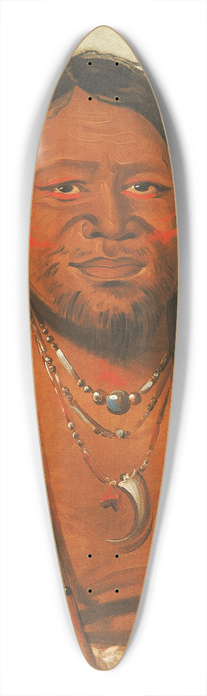George Catlin - Ta-Wh-Que-Nah, Mountain of Rocks, Second Chief of The Tribe 39.3 inch art pintail longboard deck