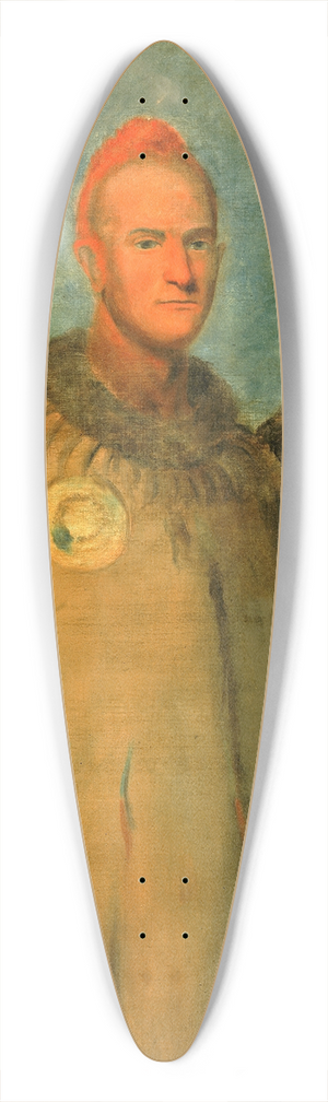George Catlin - Theodore Burr Catlin, in Indian Costume 39.3 inch art pintail longboard deck