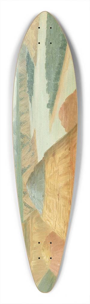 George Catlin - View In The Big Bend Of The Upper Missouri 39.3 inch art pintail longboard deck George Catlin - View In The Big Bend Of The Upper Missouri 39.3 inch art pintail longboard deck